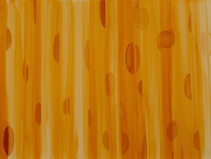 Curtains: Yellow Curtain, watercolour on paper