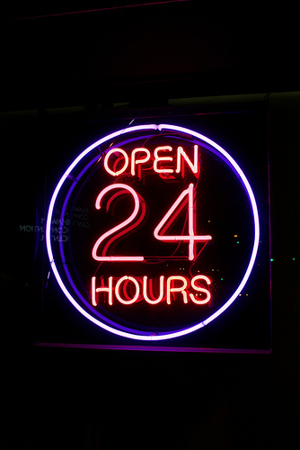 Open 24 Hours - A Gallery of Neon Signs: 