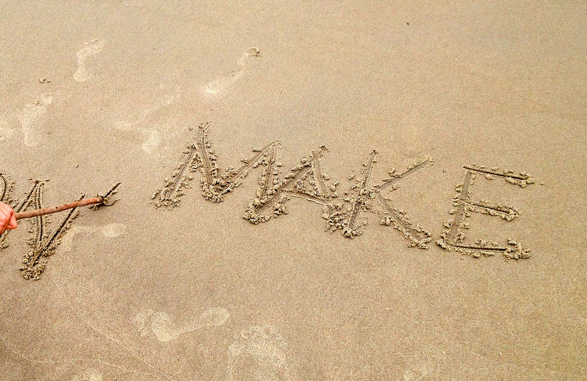 Beach writing: 