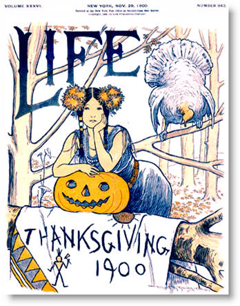 Thanksgiving in Art: Life magazine's Thanksgiving issue in 1900 by artist Albert D. Blashfield.