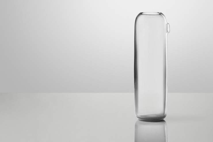 Same Same But Different: Boo carafe. Boo is like the skin, or a balloon surrounding the water with openings that tell the simple story of fluid motion in and out of the glass. The carafe exudes a strong personality, as if it's saying »I am Boo, who are you?«