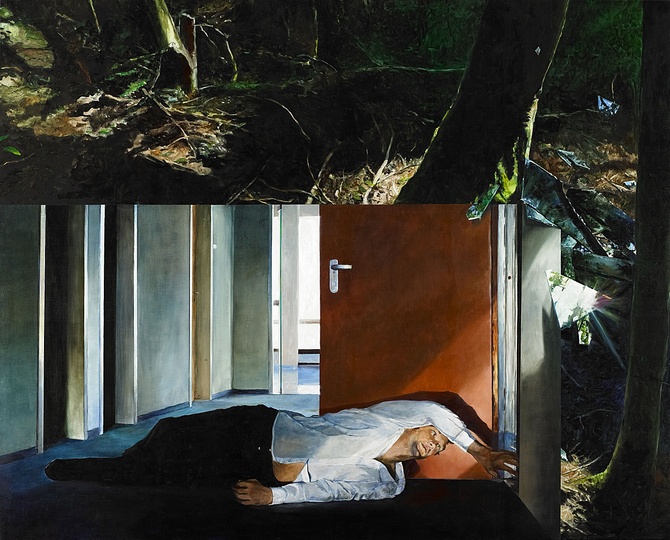 Martin Schnur: Vorspiegelung [Pretension] #3, 2011, Oil on canvas, 190 x 235 cm
