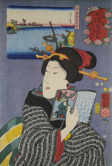 HOKUSAI X MANGA: Utagawa Kuniyoshi (1797-1861), ‘I Want to See the Next One!’, Japan, Edo, 1852, colour woodblock print, 36,2 × 24,6 cm, Museum für Kunst und Gewerbe Hamburg, © MKG

