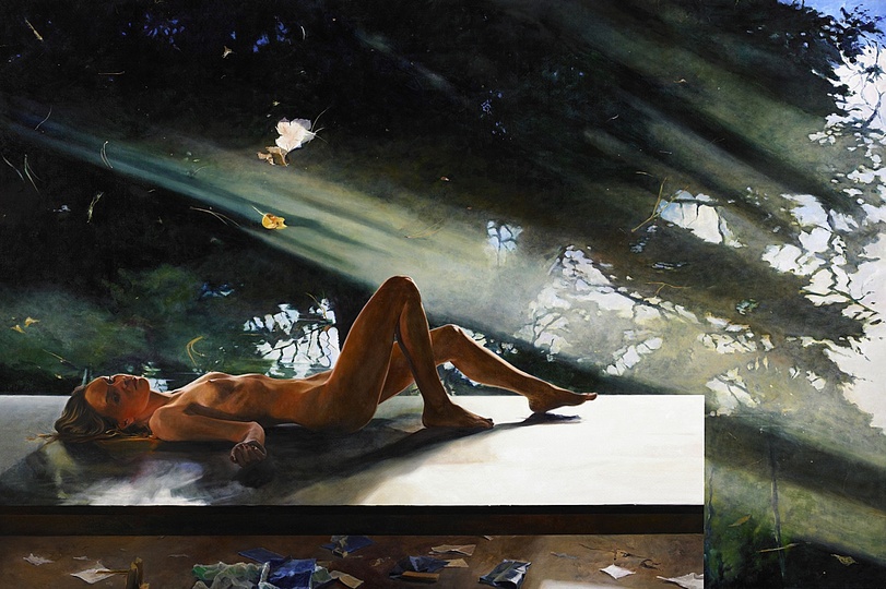 Martin Schnur: Staub [Dust], 2007, Oil on canvas, 200 x 300 cm