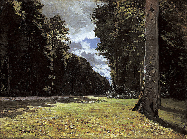Monet and the Birth of Impressionism: Claude Monet (1840-1926), The Chailly Road through the Forest of Fontainebleau, 1865, oil on canvas, 97 x 130,5 cm. Ordrupgaard, Copenhagen. Photo: Pernille Klemp © Ordrupgaard, Copenhagen