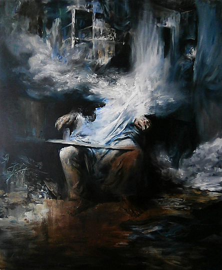 Contemporary Istanbul 2013: Andrei Gamart, I am My Own Father, Oil on canvas , 120 x 100 cm. Zorzini Gallery, Bucharest.