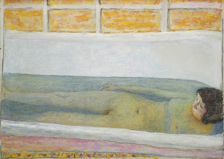 Pierre Bonnard: The Memory of Colors: The Bath Tub, 1925 , Baignoire (Le Bain), oil on canvas, 86 × 120,6 cm. Tate. Presented by Lord Ivor Spencer Churchill through the Contemporary Art Society 1930, N04495
© Tate, 2019