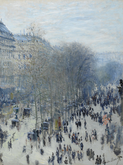 Monet and the Birth of Impressionism: Claude Monet (1840-1926), The Boulevard des Capucines, 1873-1874, oil on canvas, 80,3 x 60,3 cm. The Nelson-Atkins Museum of Art, Kansas City, Missouri. Photo: Jamison Miller © The Nelson-Atkins Museum of Art, Kansas City, Missouri