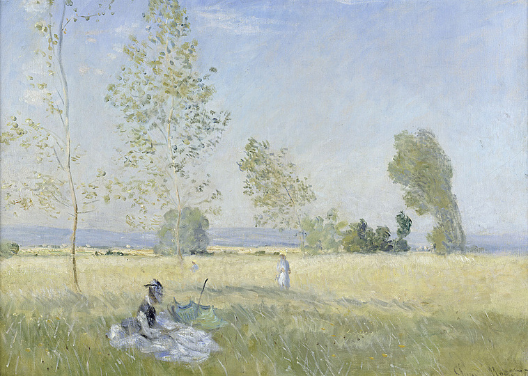 Monet and the Birth of Impressionism: Claude Monet (1840-1926), Summer (Meadow at Bezons), 1874, oil on canvas, 57 x 80 cm. Staatliche Museen zu Berlin, Nationalgalerie Photo: bpk / Nationalgalerie, SMB / Jörg P. Anders