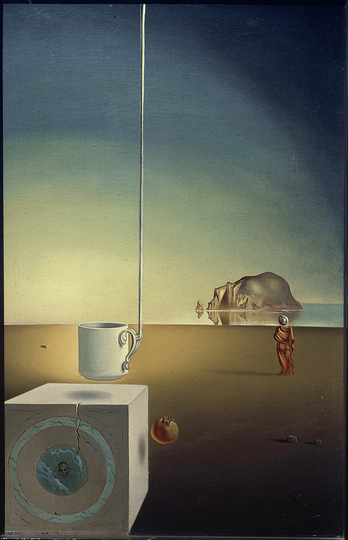 Objects of Desire: Salvador Dalí, Giant Flying Mocha Cup with an Inexplicable Five Metre Appendage, 1944/45 © akg-images, copyright for the works of Salvador Dalí: © Salvador Dalí, Fundació Gala-Salvador Dalí/VG Bild-Kunst, Bonn 2019