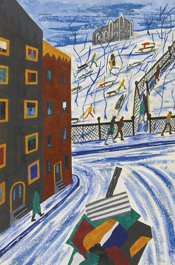 American Modern Paintings at Sotheby´s: Jacob Lawrence, City Collegge is Like a Beacon Over Harlem