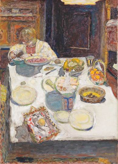 Pierre Bonnard: The Memory of Colors: The Table, 1925,  La Table
oil on canvas, 102,9 × 74,3 cm. Tate. Presented by the Courtauld Fund Trustees 1926, N04134 © Tate, 2019
