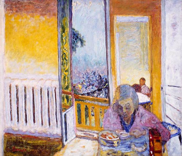 Pierre Bonnard: The Memory of Colors: The Breakfast near a Warmer, circa 1930, Le petit dejeuner au radiateur, oil on canvas, 64,1 × 73,8 cm
Private Collection