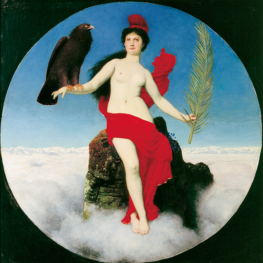 Europa ‒ Where it has been & Where it is at: Arnold Böcklin, Freedom, 1891 Tempera and oil on spruce wood, 96 x 96 cm. Kunsthaus Zürich, on long-term loan from the Nationalgalerie, Berlin