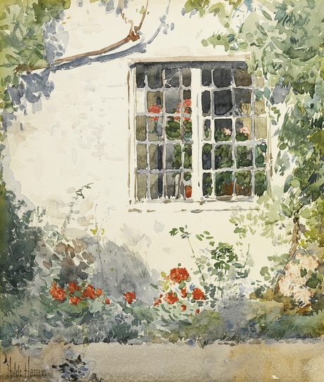 American Modern Paintings at Sotheby´s: Childe Hassam, Flowers Against a White Wall