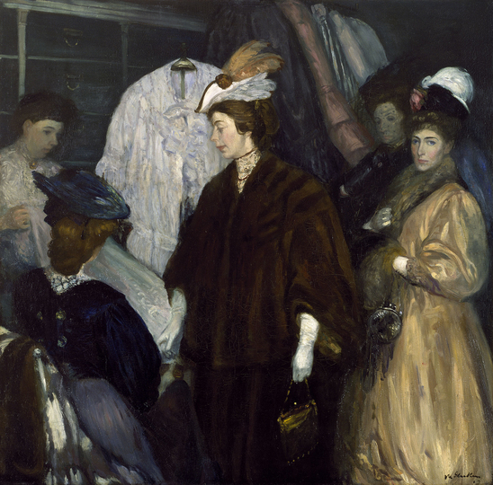 William Glackens: William James Glackens (American,1870–1938). The Shoppers, 1907–1908. Oil on canvas, 60 x 60 inches (152.4 x 152.4 cm). Chrysler Museum of Art, Norfolk, VA, Gift of Walter P. Chrysler, Jr., 71.651