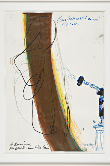 Günter Brus Draws with Friends: The Stare in the Neck, a collaboration of Günter Brus and Arnulf Rainer, 2008