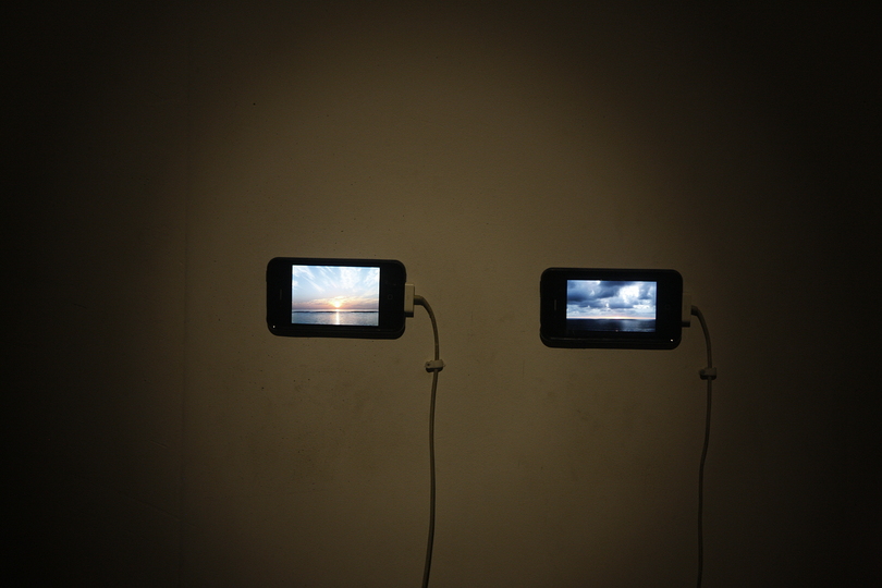 Kochi Biennale 2014: David Horvitz's 'The Distance of a Day' at Aspinwall House, Fort Kochi. Two videos  Colour  12 minutes each.