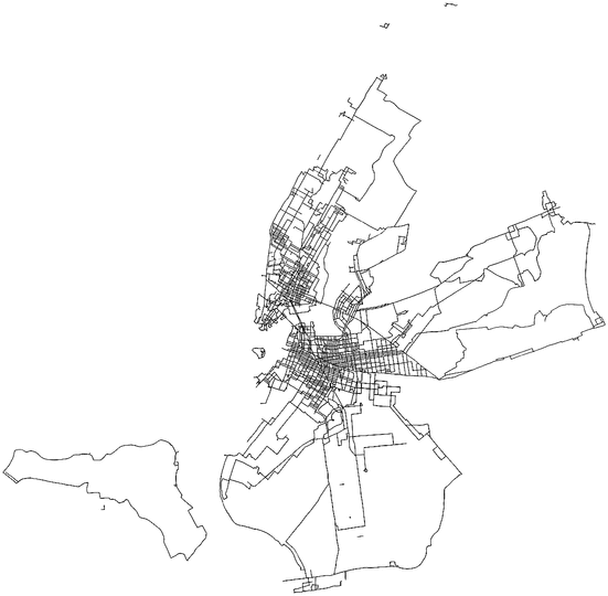 Maps: Traces of New York City: Records of one year's walking and biking in New York.