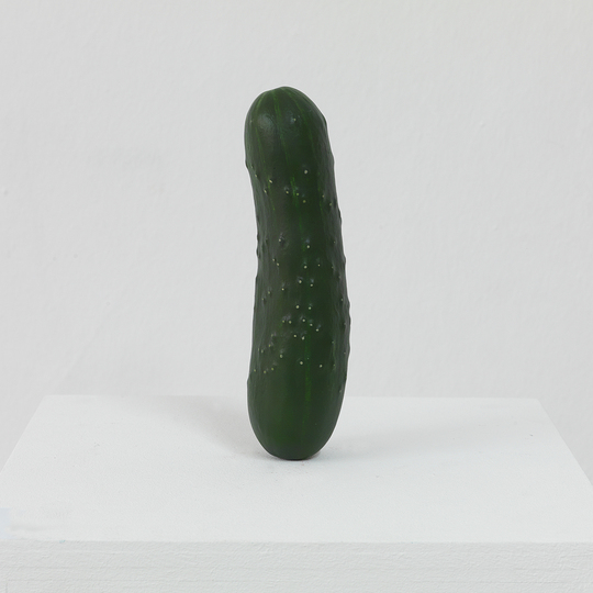 Eating in Art: Critical cynicist Erwin Wurm offers cucumbers. Erwin Wurm, 