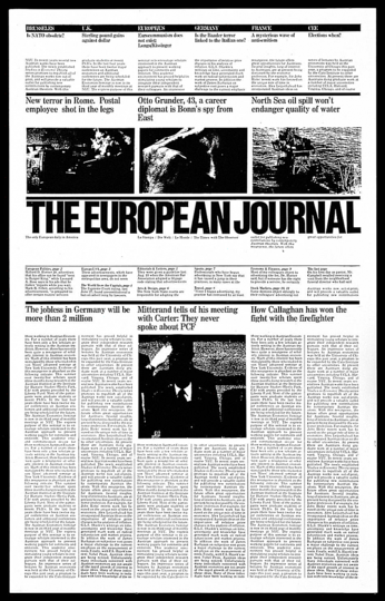 Massimo Vignelli 1931-2014: The European Journal Proposed Layout, c. 1978.