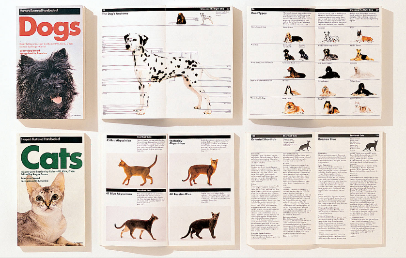 Massimo Vignelli 1931-2014: Cats and Dogs Guides designed by Massimo Vignelli, 1985.