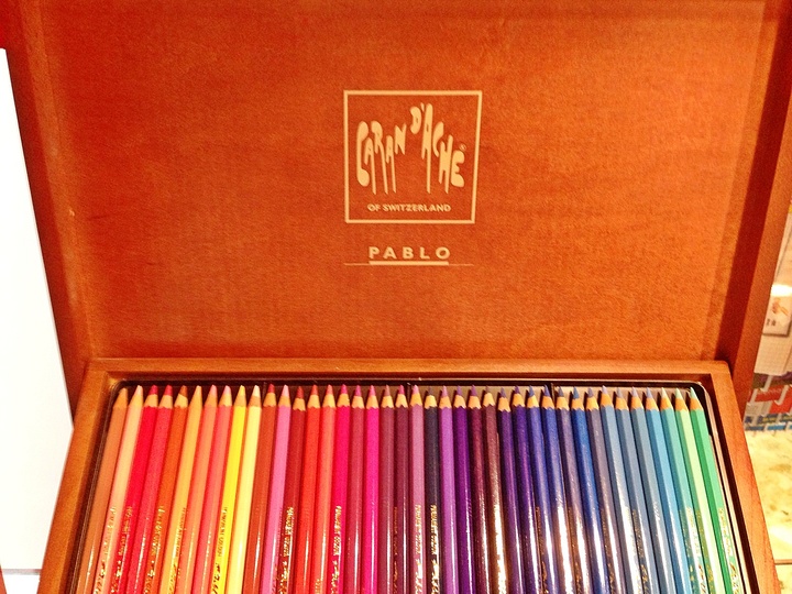 100 Years Caran d´Ache Pencils: Pablo Caran d'Ache colored pencils in a wooden box.