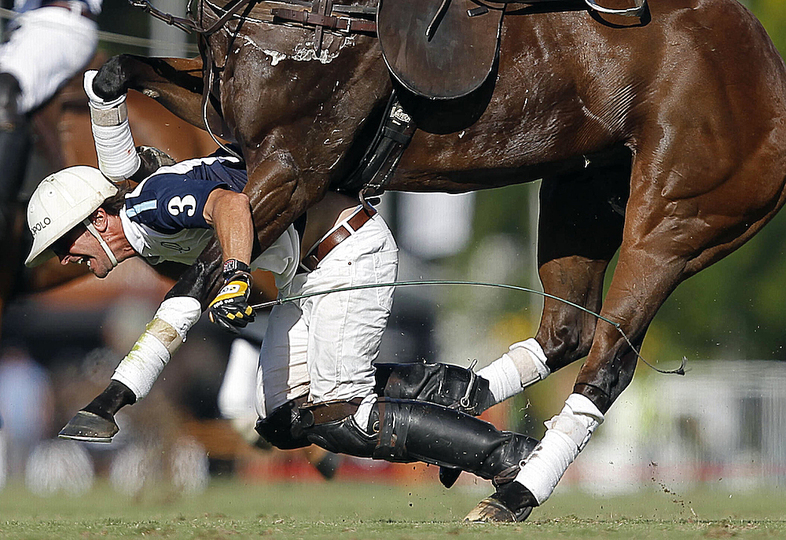 World Press Photo 2014: © Emiliano Lasalvia, Argentinien, for La Nación. During the Polo Champions in Argentina on December 1st, Pablo MacDonough fall of the horse and is about to crash onto the ground. His team La Dolfina won the championship title.
