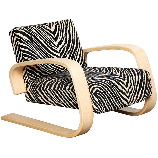 Alvar Aalto furniture: Bleached maple arm chair.