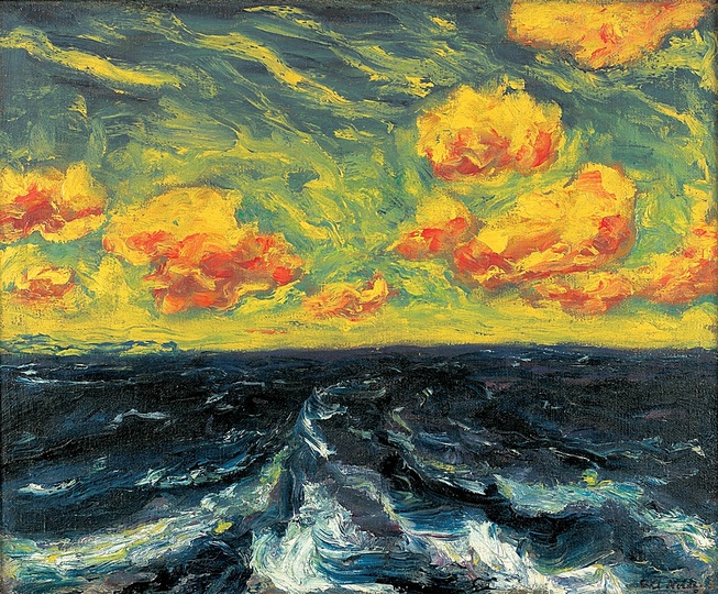 Emil Nolde: Autumn Sea XII, 1910, Oil on canvas, 73 x 89 cm. Sammlung Deutsche Bank.