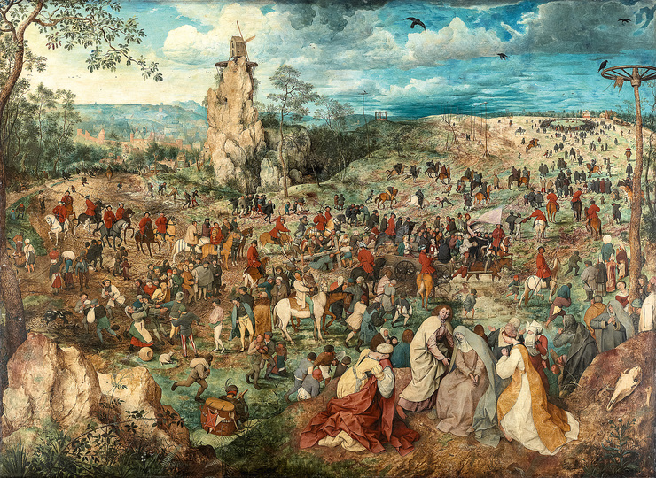 Pieter Bruegel: Pieter Bruegel the Elder (c. 1525/30 Breugel or Antwerp? – 1569 Brussels)
Christ Carrying the Cross
1564, oak panel, 124 × 170 cm
Kunsthistorisches Museum Vienna, Picture Gallery
© KHM-Museumsverband
