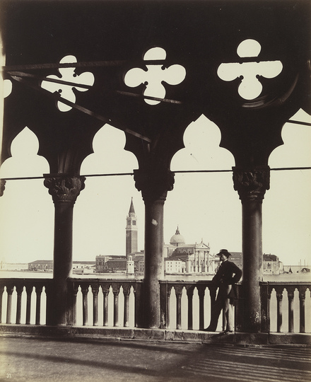 Venice without Tourists: Carlo Naya (1816-1882), View of San Giorgio from the Gallery of the Ducal Palace, c. 1865, Albumen paper © Bayerische Staatsgemäldesammlungen/Collection Dietmar Siegert