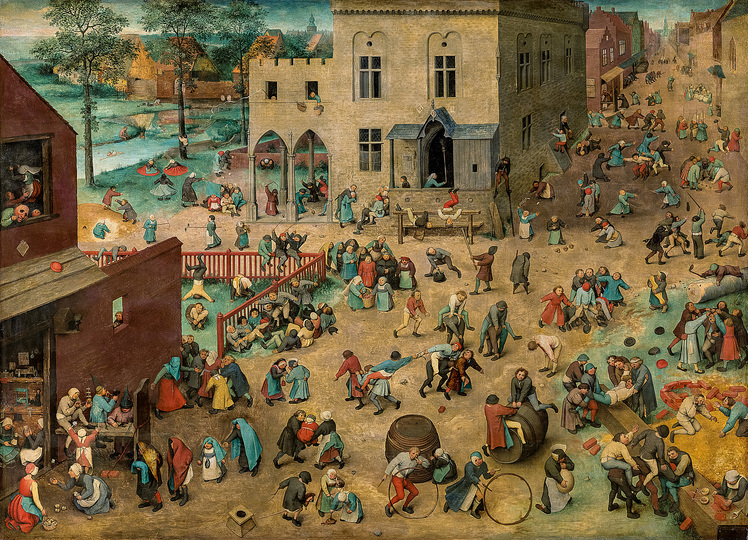 Pieter Bruegel: Pieter Bruegel the Elder (c. 1525/30 Breugel or Antwerp? – 1569 Brussels)
Children’s Games
1560, oak panel, 118 × 161 cm
Kunsthistorisches Museum Vienna, Picture Gallery
© KHM-Museumsverband
