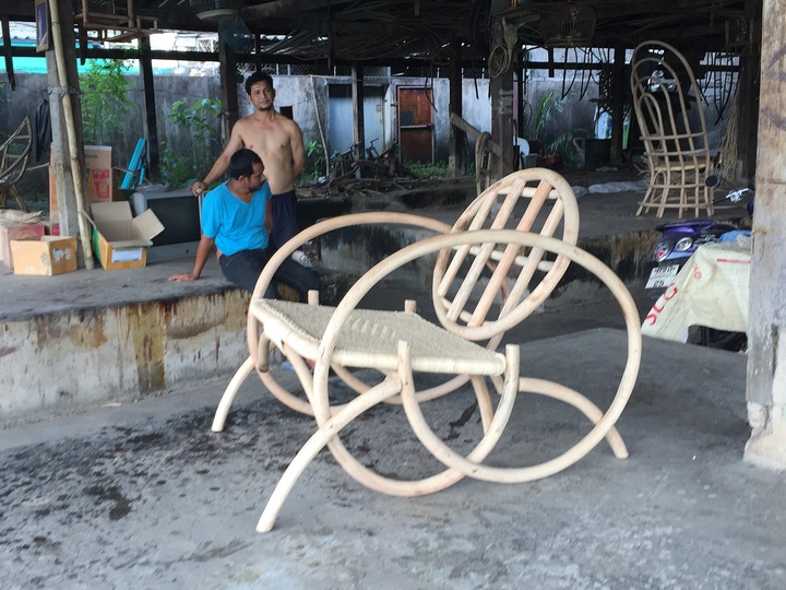 Thai Silk and Rattan: Constructing the lounge chair