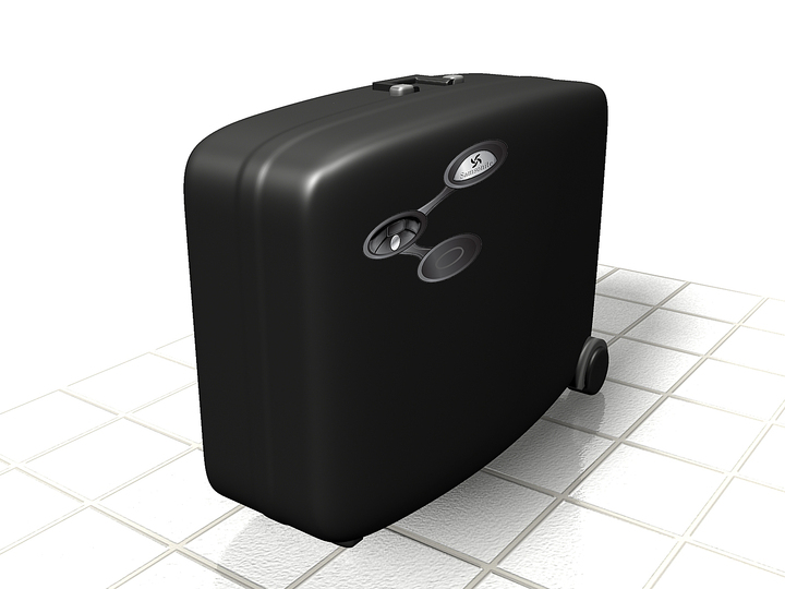 The future of traveling - Projects: No more lost luggage by Michael Petersen: A suitcase sensitive to movement and with Fingerprint scanner.