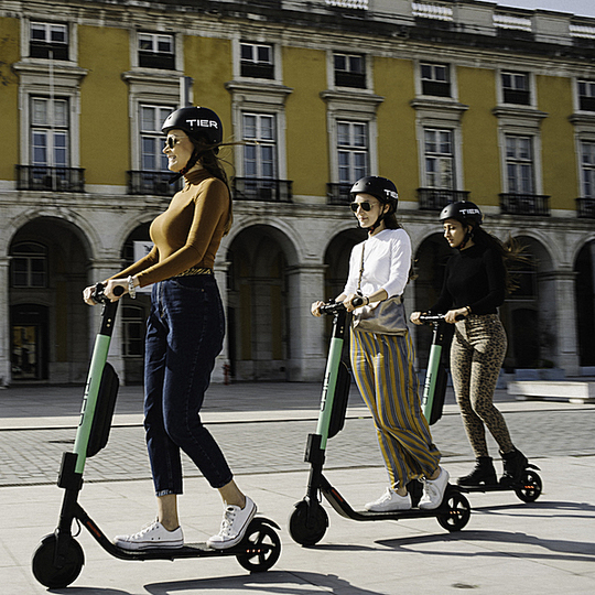 The e-scooter Boom: Tier, Germany's e-scooter-sharing company, uses scooters with small wheels which make them maneuverable, but also come with a higher risk of accidents. Courtesy: Tier Mobility
