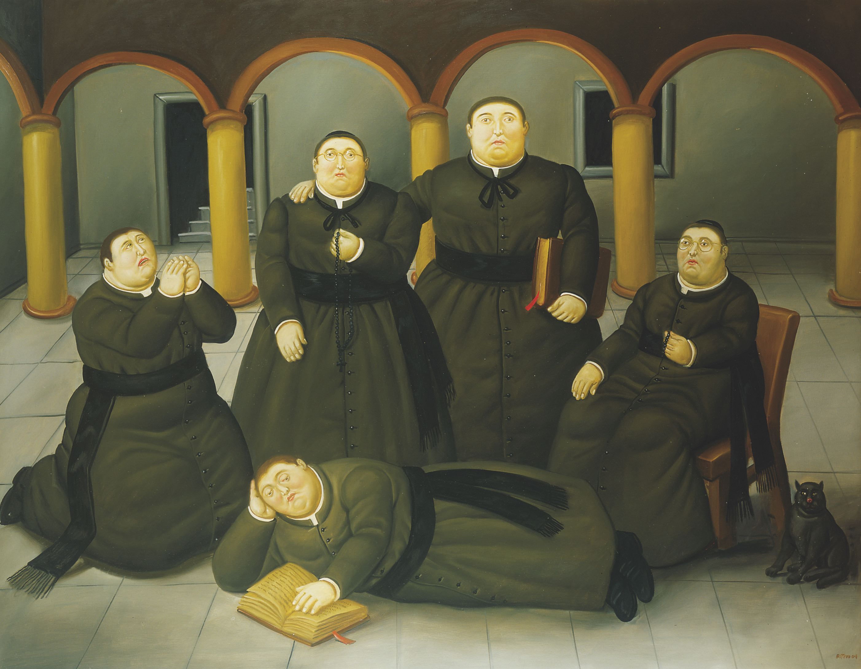 Priest Extends, 1977 - Fernando Botero 