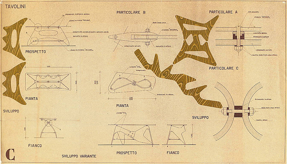 Carlo Mollino: Tables and Chairs: 