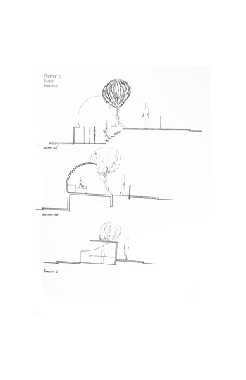 Spring 2020 - Project 2 - MassArt: Three sections cutting through the park
scale 1'=4'0