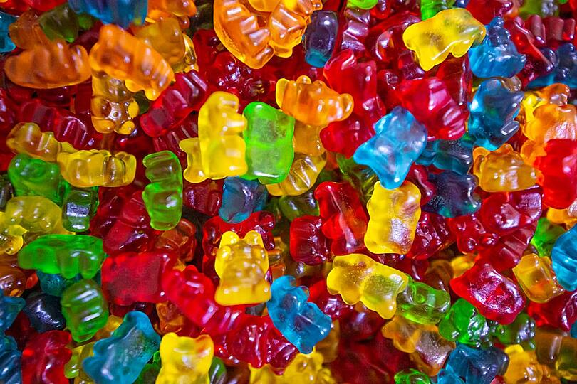 Haribo Centennial: Haribo gummy bears in 5 colors. Photo: Amit Lava, Unsplash