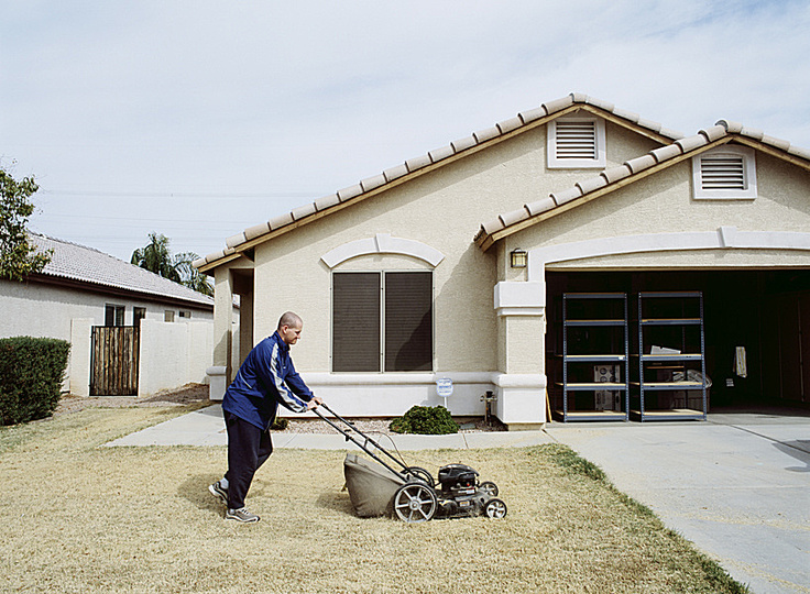 mowing the lawn: 