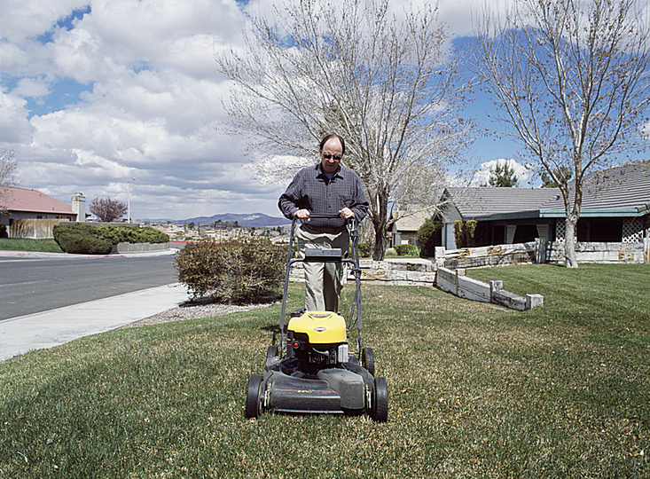 mowing the lawn: 