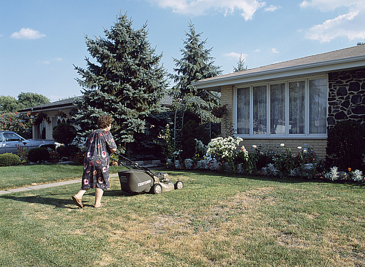 mowing the lawn: 