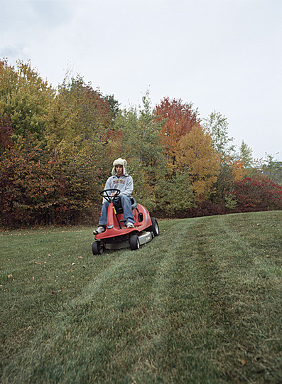 mowing the lawn: 