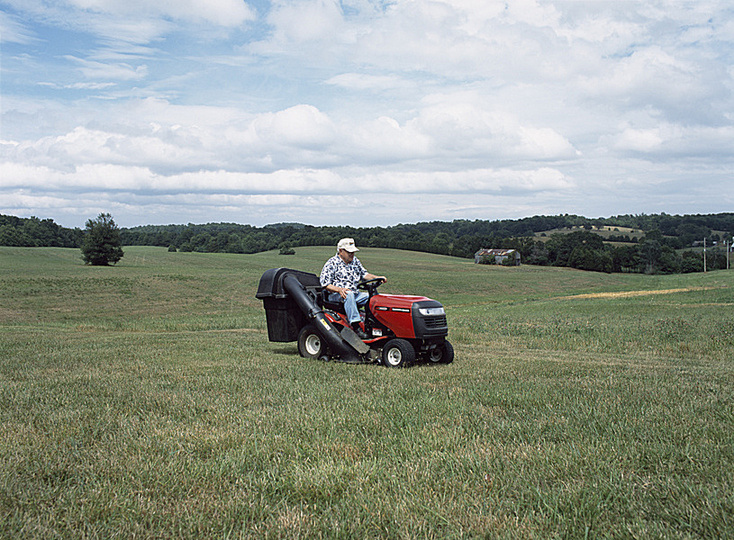 mowing the lawn: 