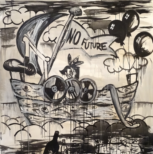 Damien Coupeté images: No future / 150x150cm / 2015