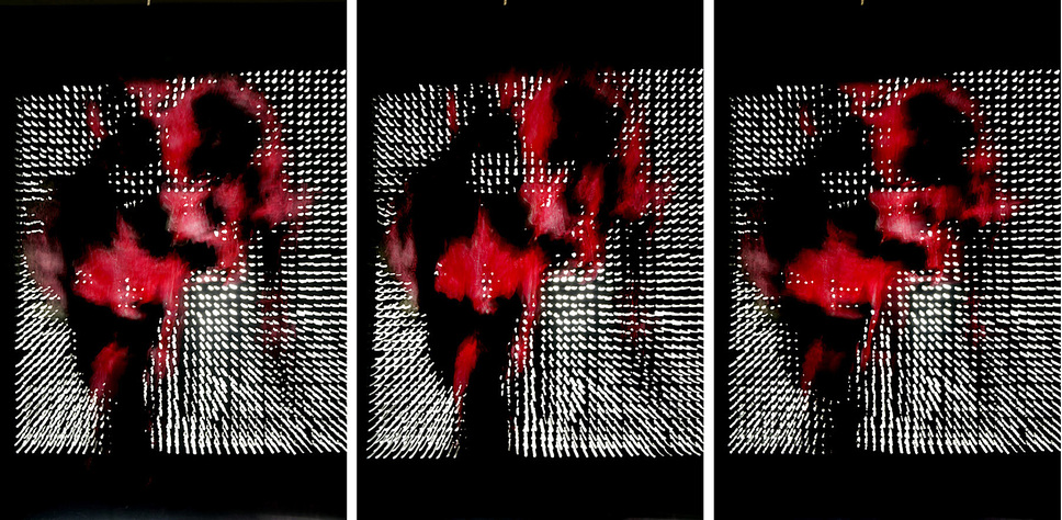 Choreography of pictorial fetishes: Triptych Untitled PH 5219-5319-5419 Lambda chromogenic print edition of five 80x55.2 cm 31x22 inches each, 2019
© Manuel Geerinck