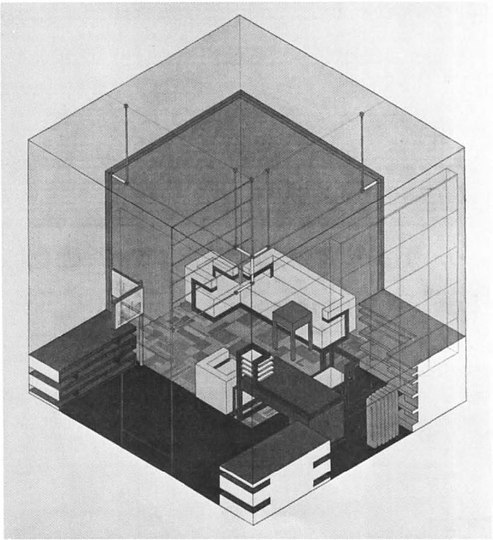 Bauhaus: Struggle and Exhibition 1923: Herbert Bayer, director's office designed by Walter Gropius at the Bauhaus, Weimar, 1923