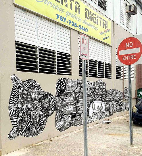 Street Art curated by the Collective: Zio Ziegler, Puerto Rico.