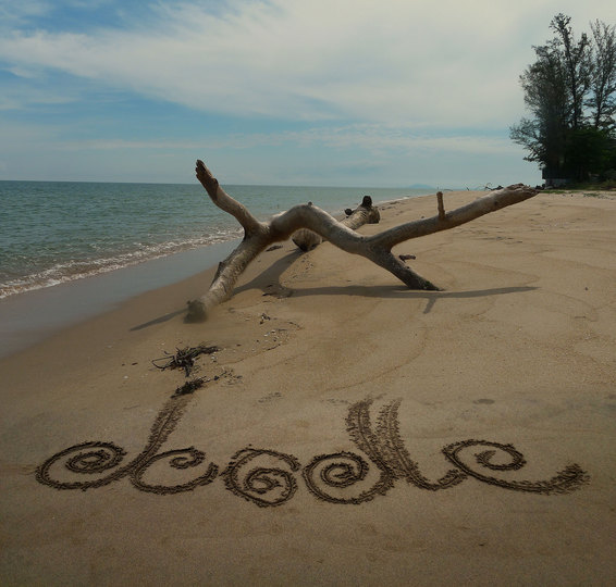 Beach writing: 